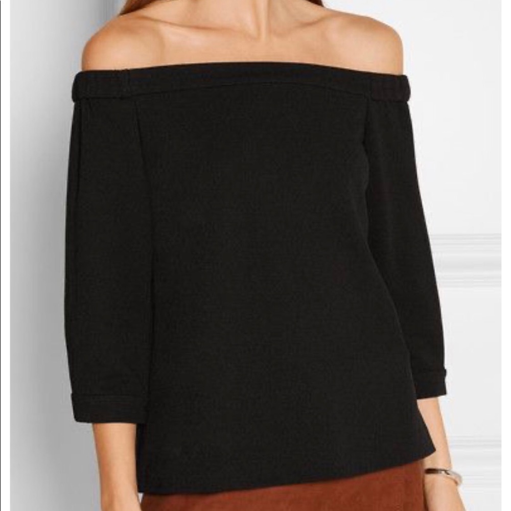 Tibi off the shoulder crepe top